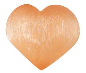 (image for) 2 3/4 Orange Selenite heart - Click Image to Close